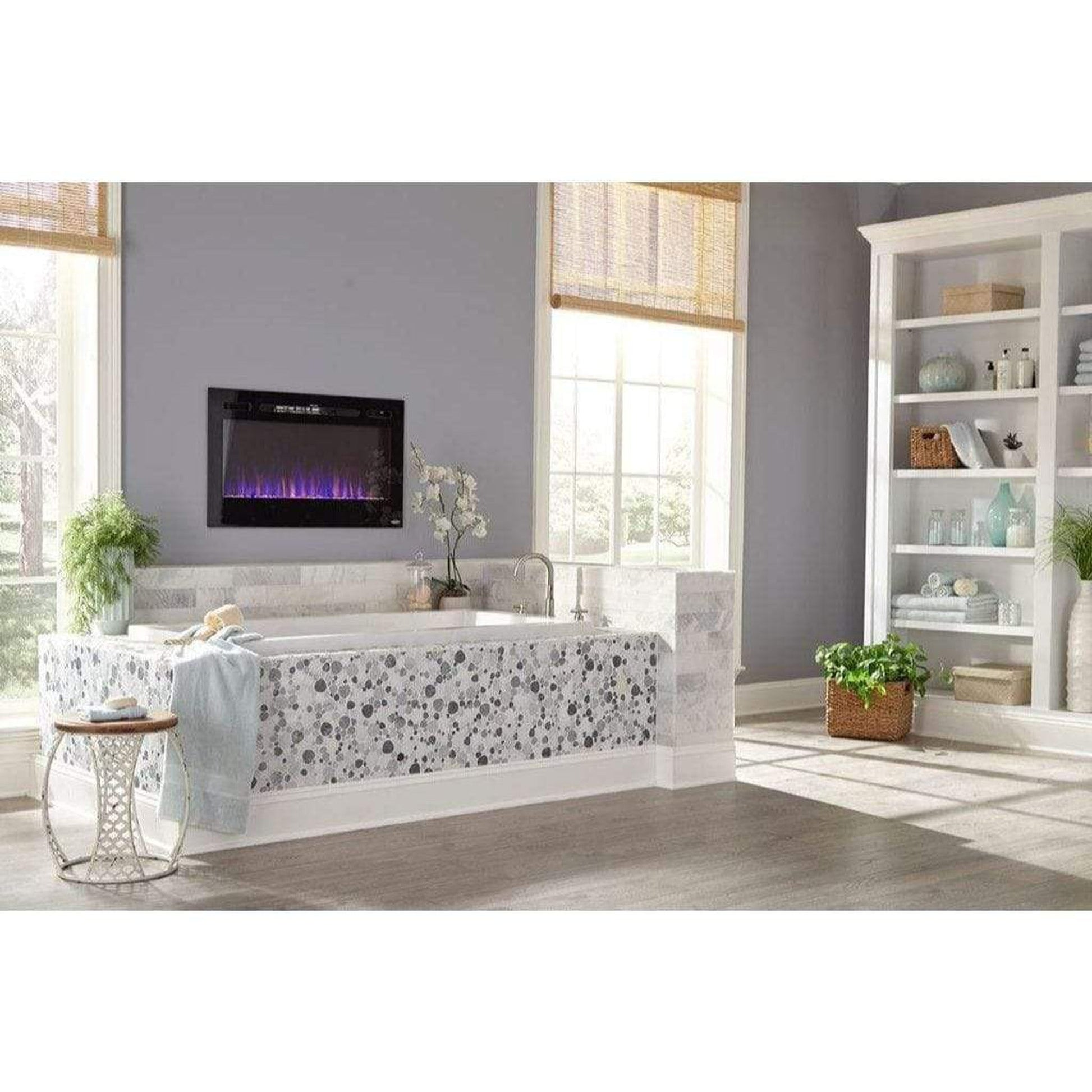 Touchstone Sideline 36" Vent-Free Recessed Smart Electric Fireplace