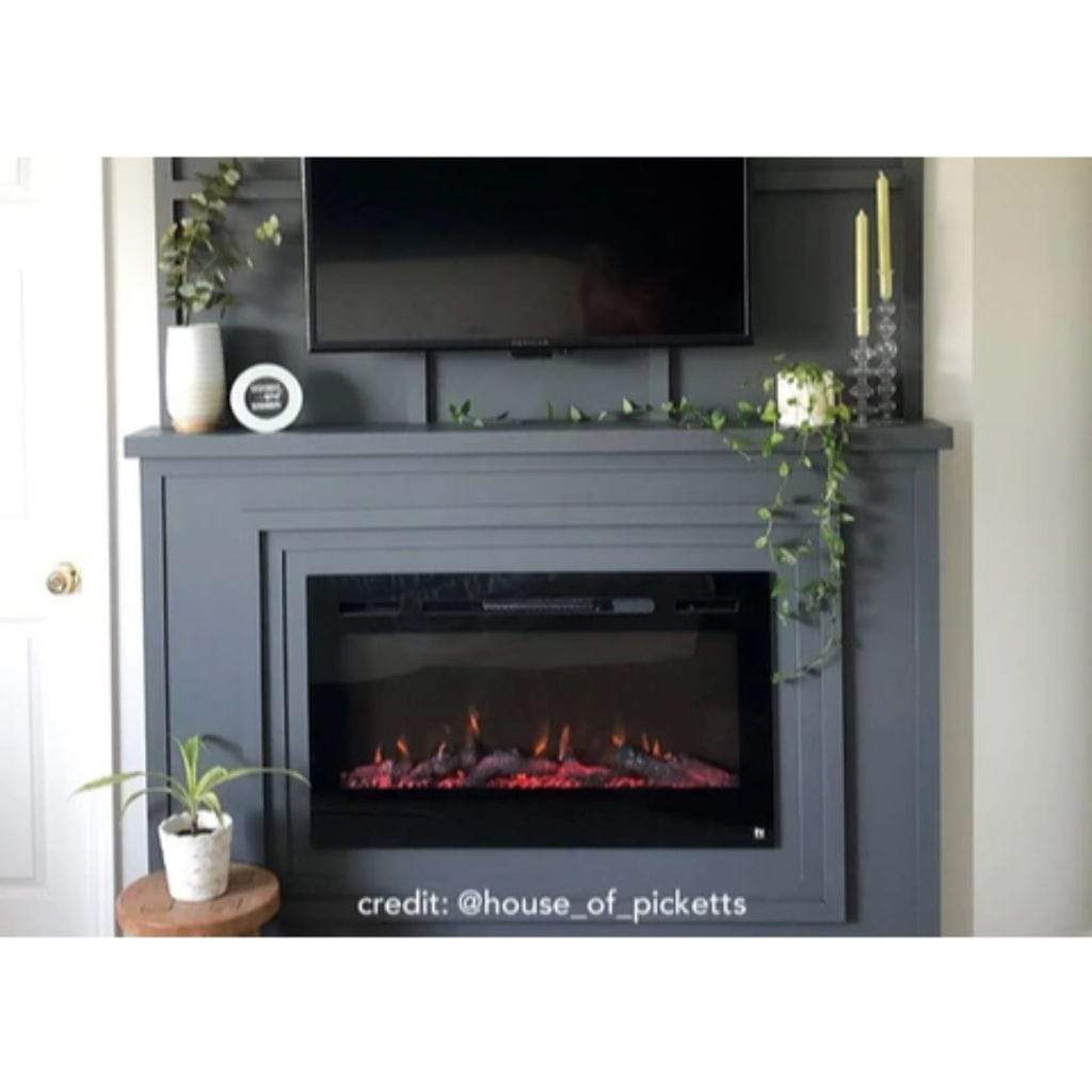 Touchstone Sideline 36" Vent-Free Recessed Smart Electric Fireplace
