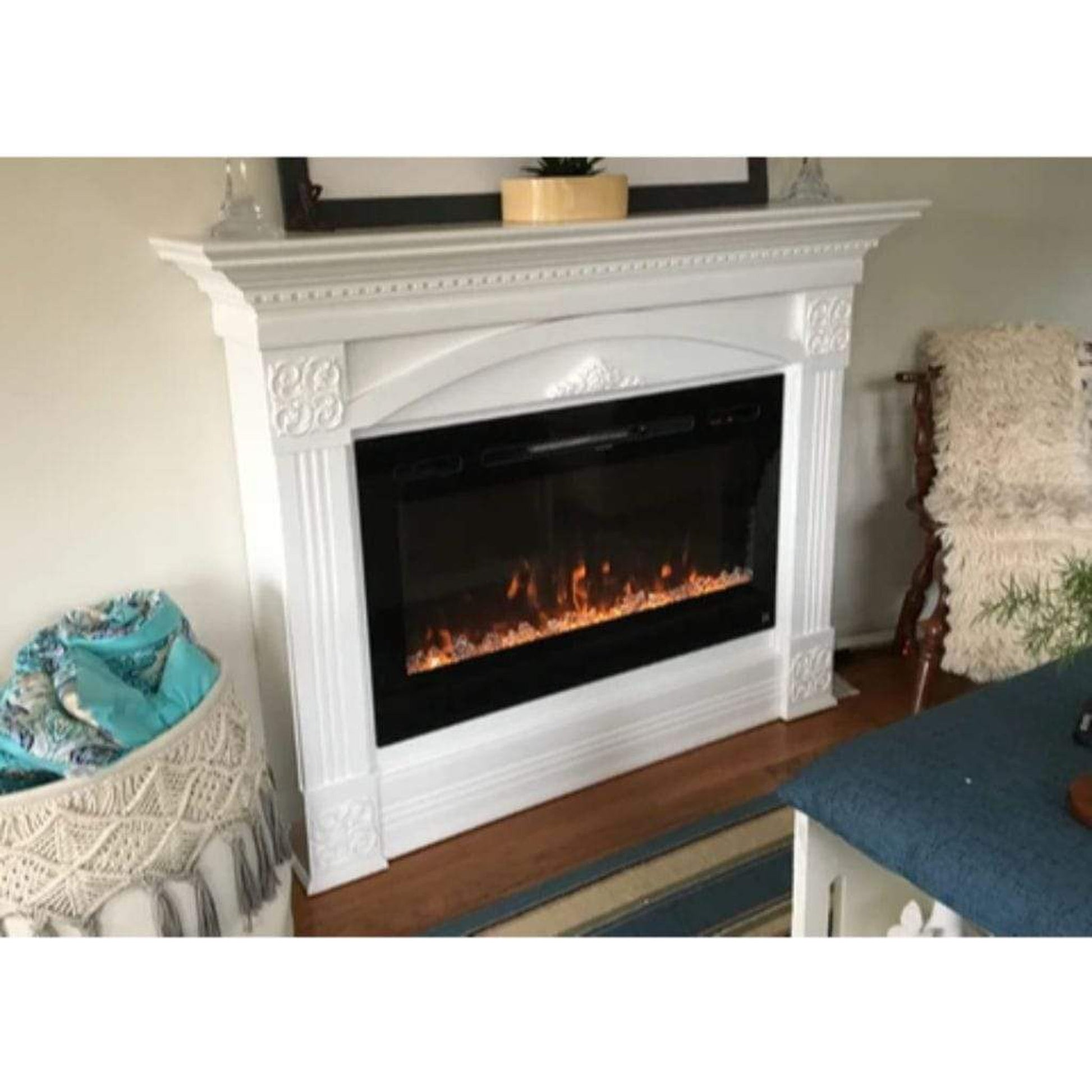 Touchstone Sideline 36" Vent-Free Recessed Smart Electric Fireplace