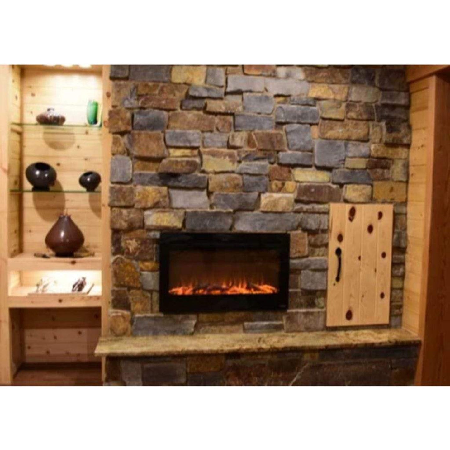 Touchstone Sideline 36" Vent-Free Recessed Smart Electric Fireplace