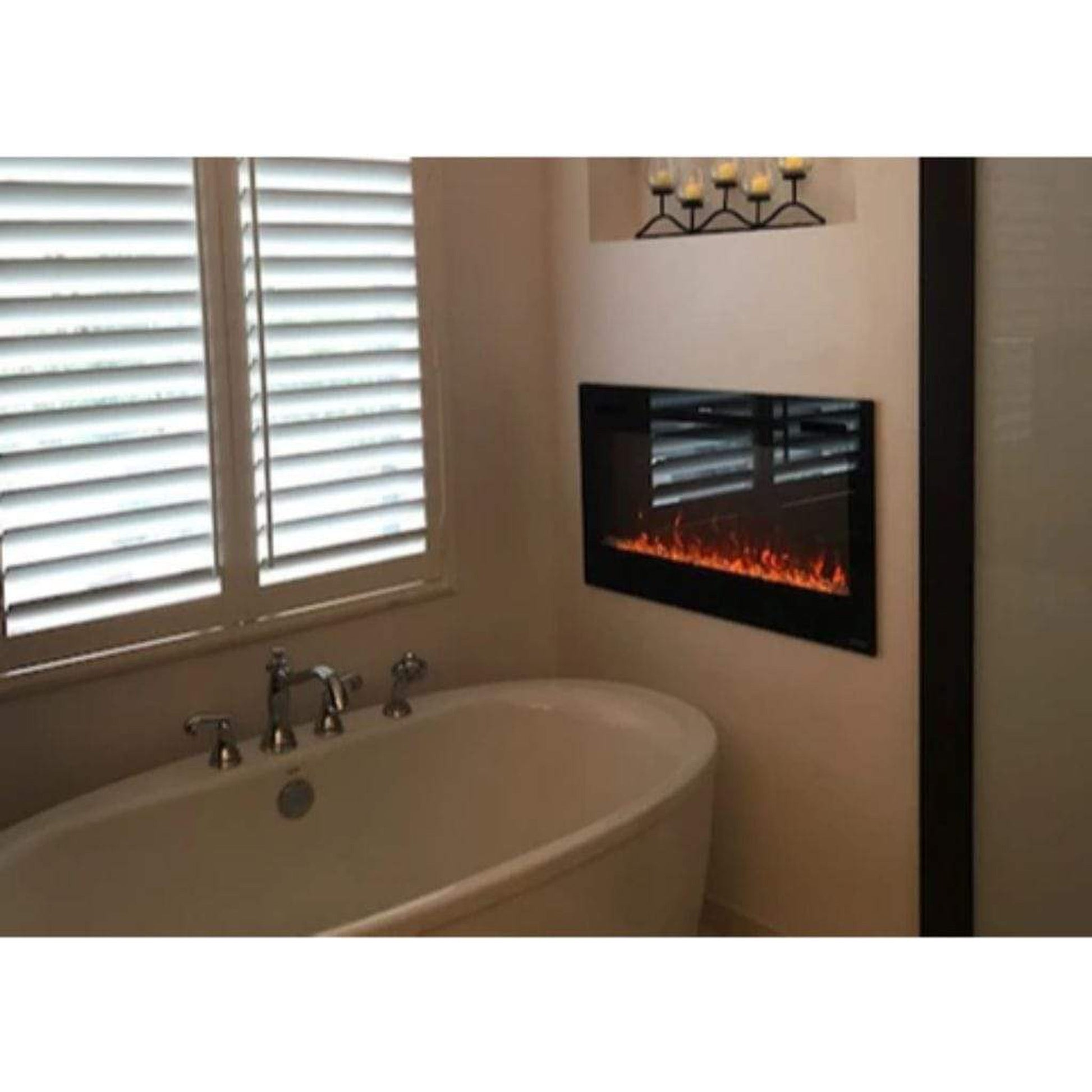 Touchstone Sideline 36" Vent-Free Recessed Smart Electric Fireplace