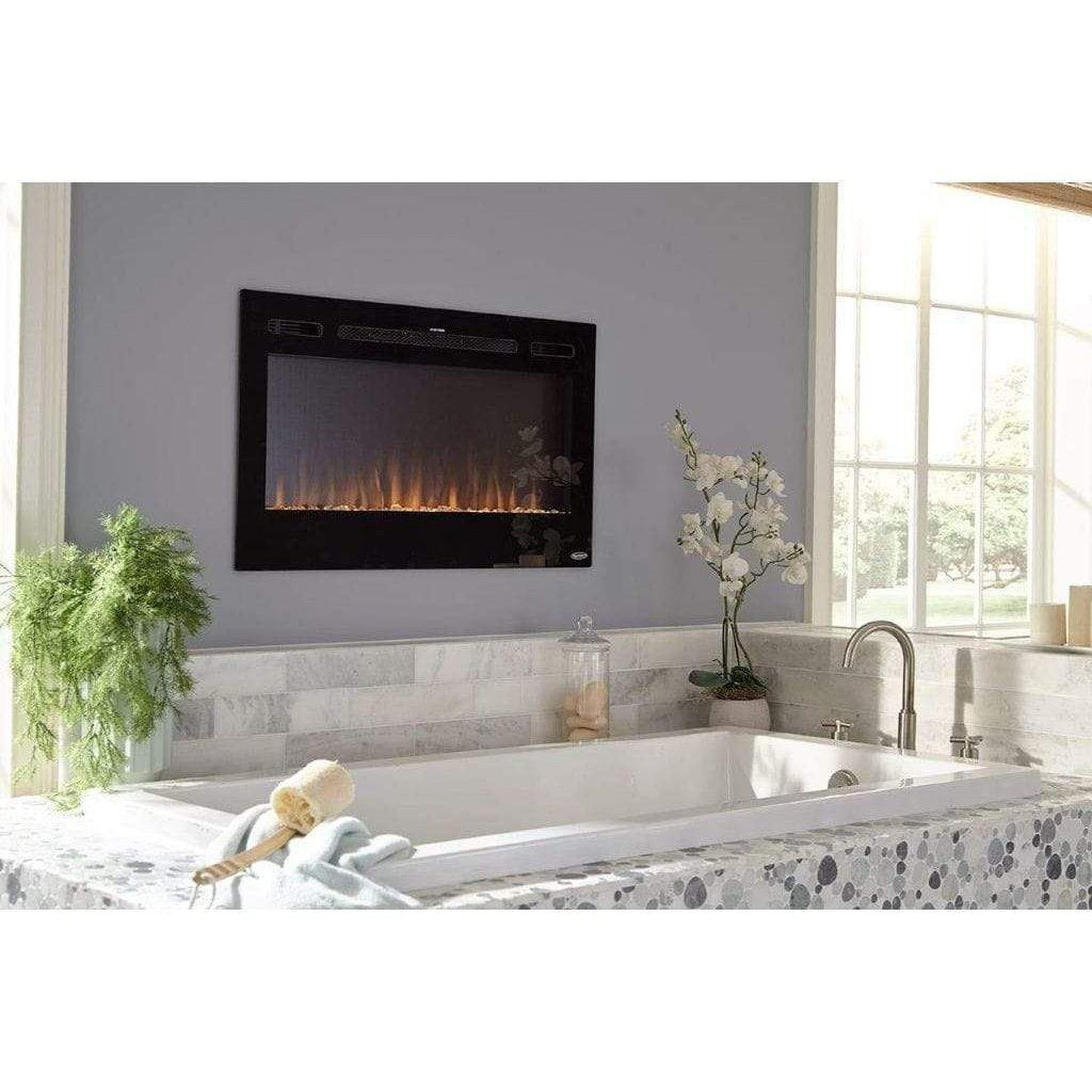 Touchstone Sideline 36" Vent-Free Recessed Smart Electric Fireplace