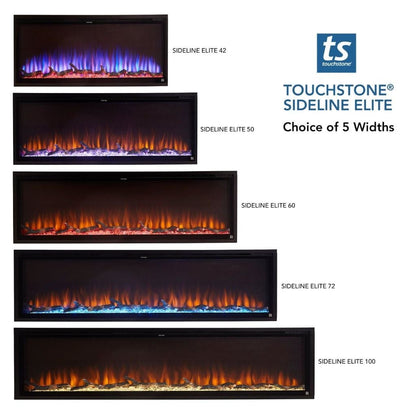 Touchstone Sideline Elite Smart 42" WiFi-Enabled Recessed Electric Fireplace (Alexa/Google Compatible)