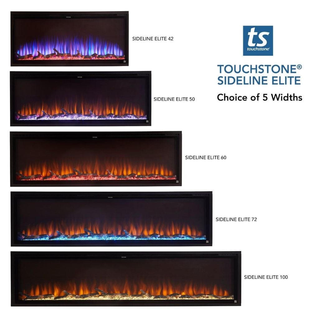 Touchstone Sideline Elite Smart 50" WiFi-Enabled Recessed Electric Fireplace (Alexa/Google Compatible)