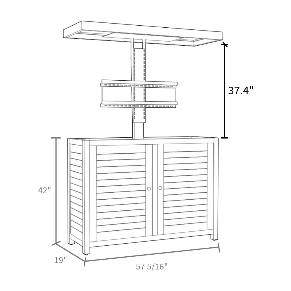 Touchstone TechTeak Outdoor Smart TV Lift Cabinet for TVs up to 55"