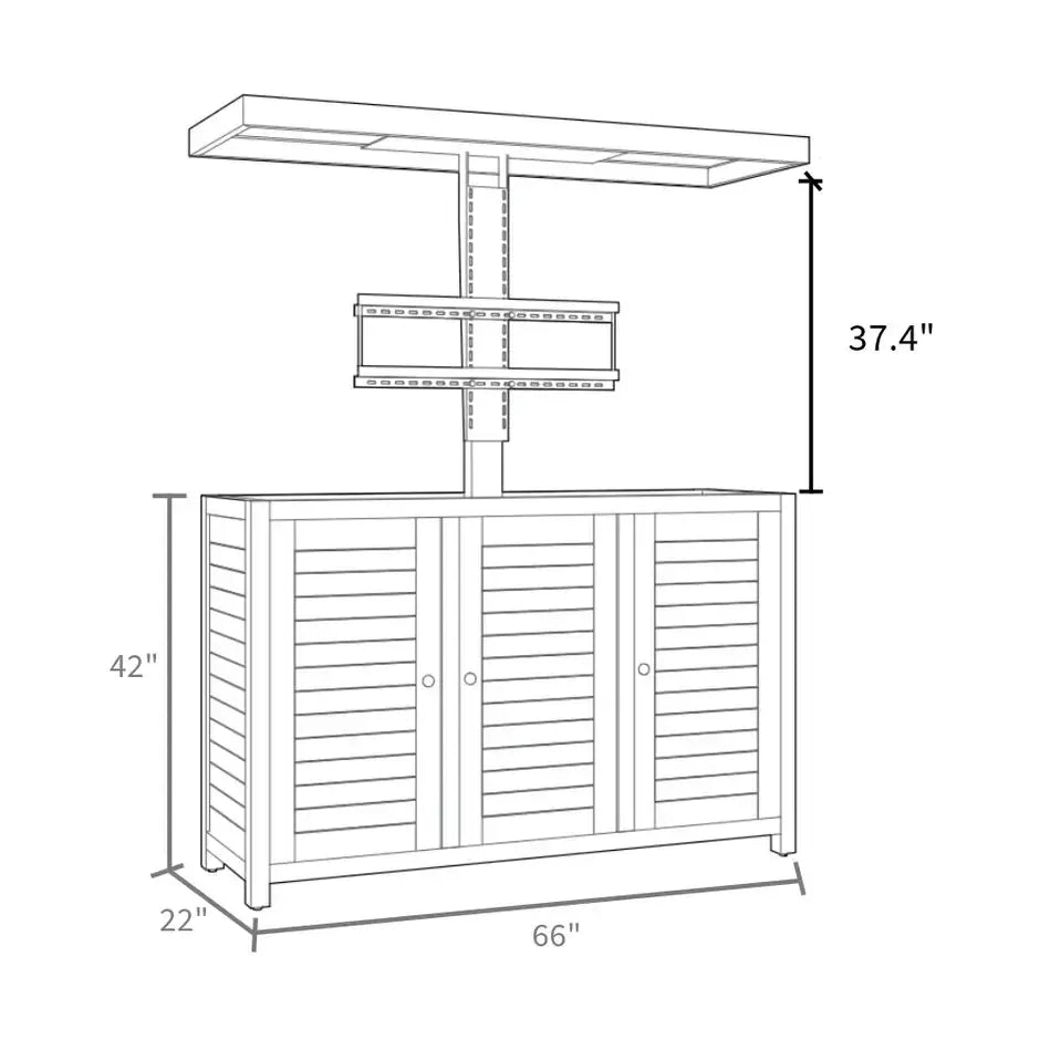 Touchstone TechTeak Outdoor Smart TV Lift Cabinet for TVs up to 65"