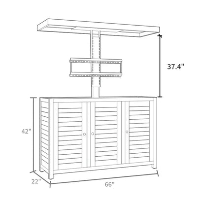 Touchstone TechTeak Outdoor Smart TV Lift Cabinet for TVs up to 65"