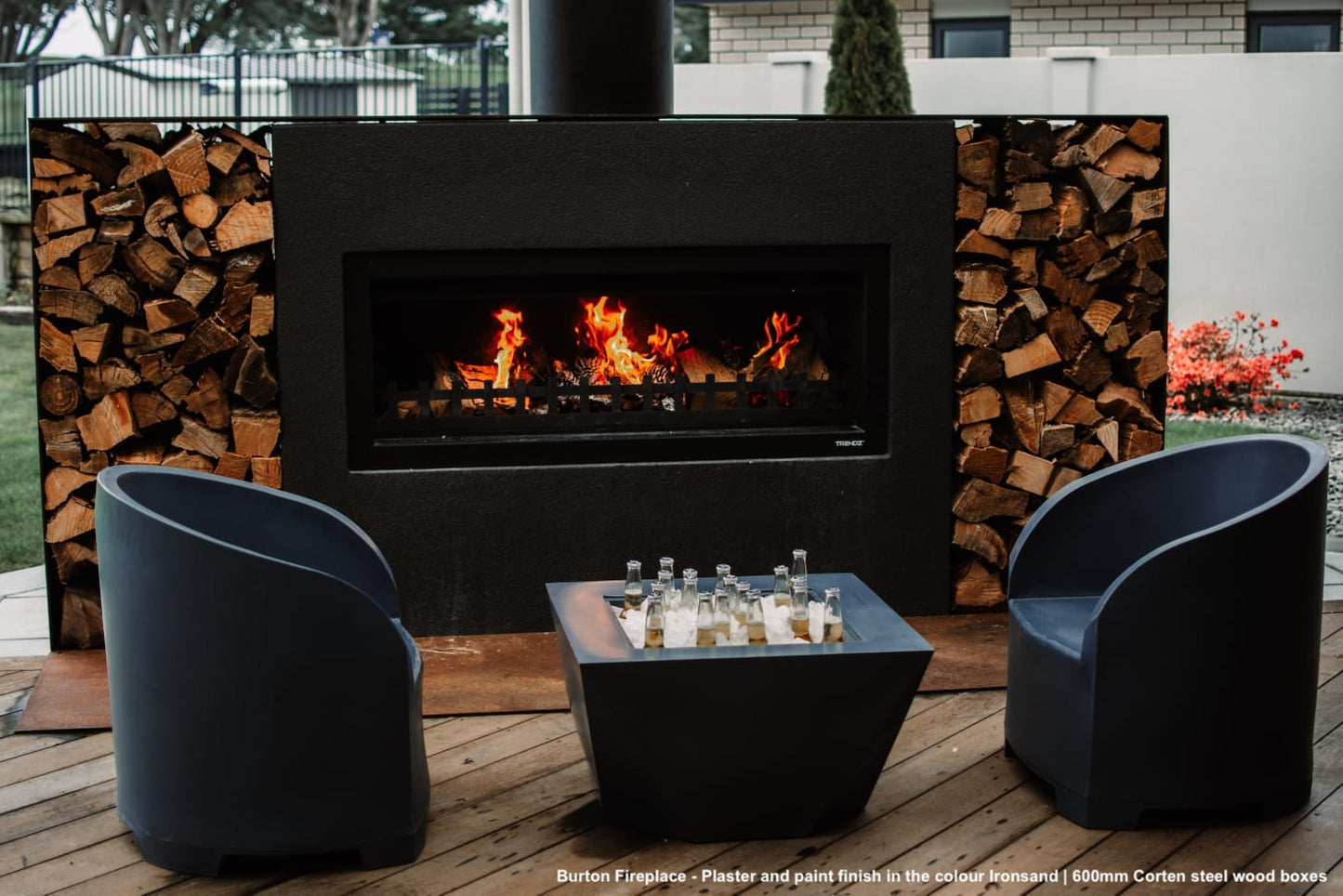 Trendz Outdoors Burton Wood Fireplace