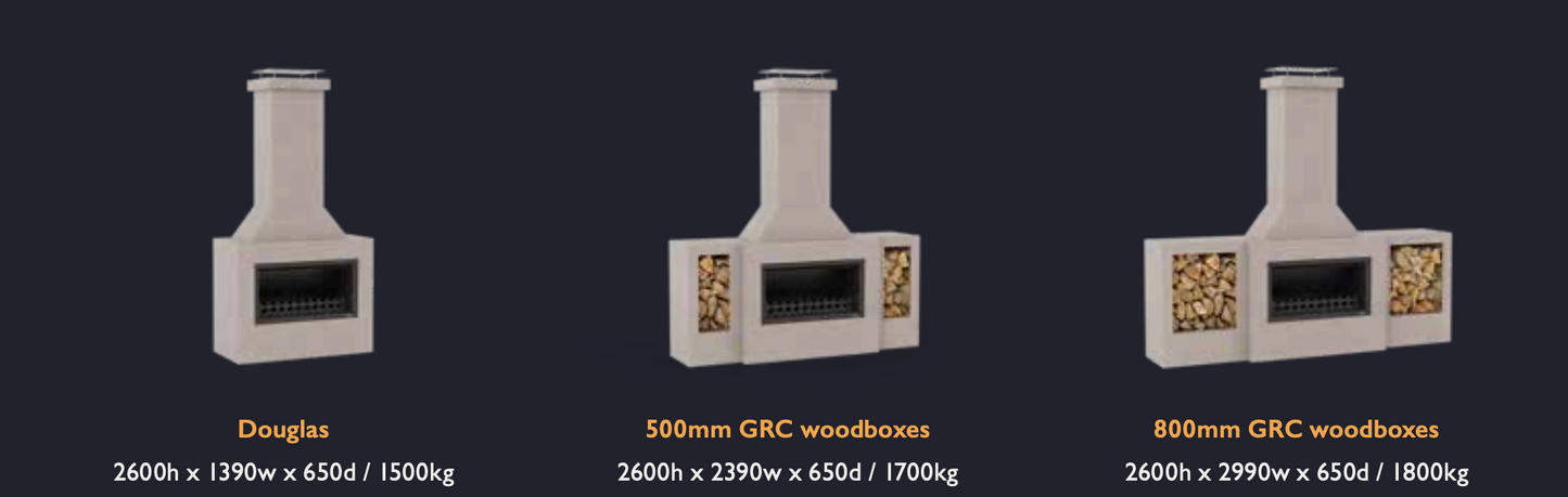 Trendz Outdoors Douglas Wood Fireplace