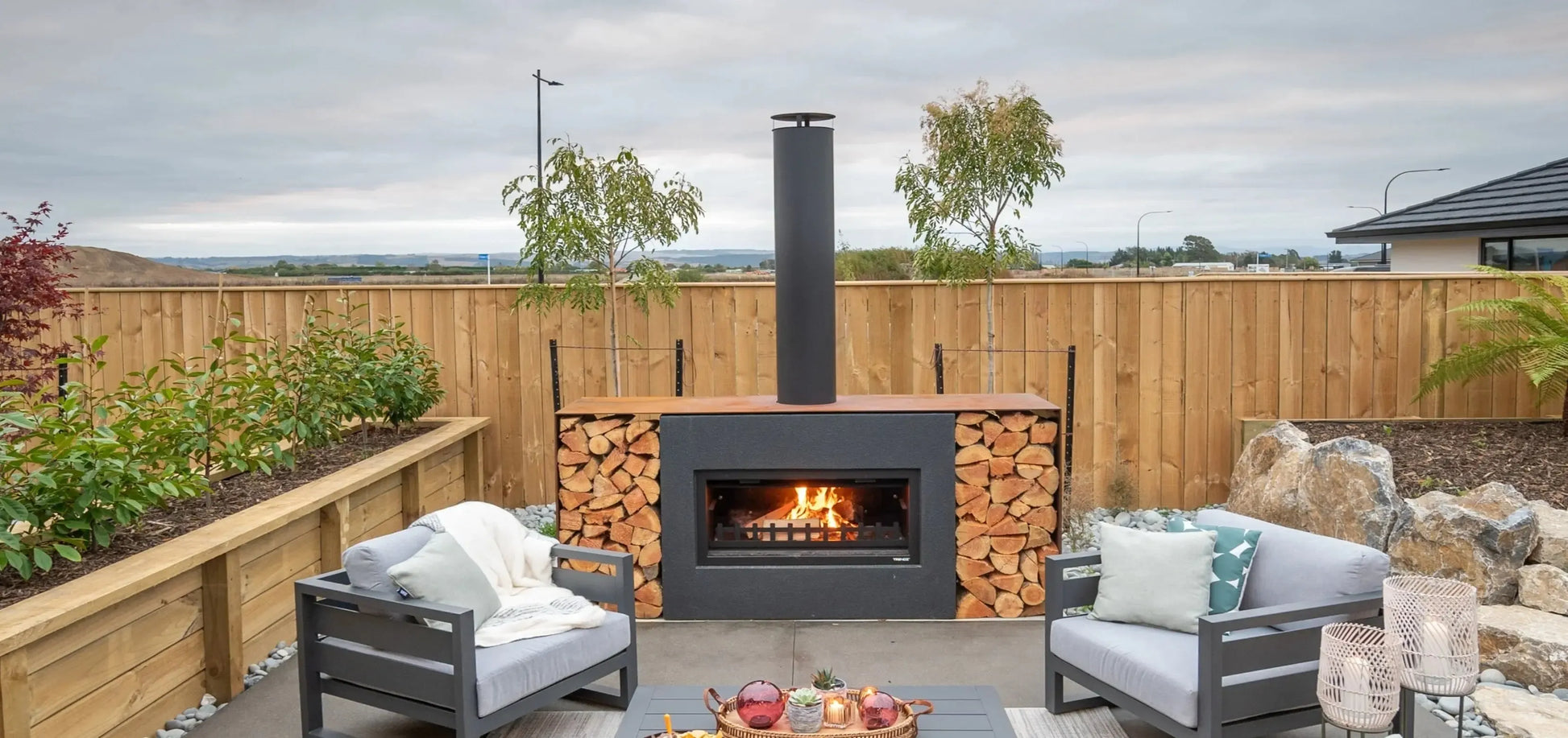 Trendz Outdoors Mini Burton Wood Fireplace