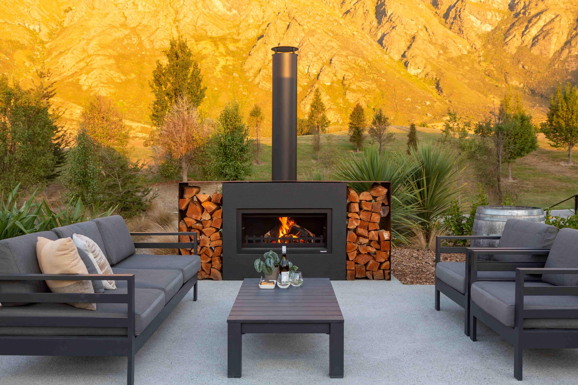 Trendz Outdoors Mini Burton Wood Fireplace