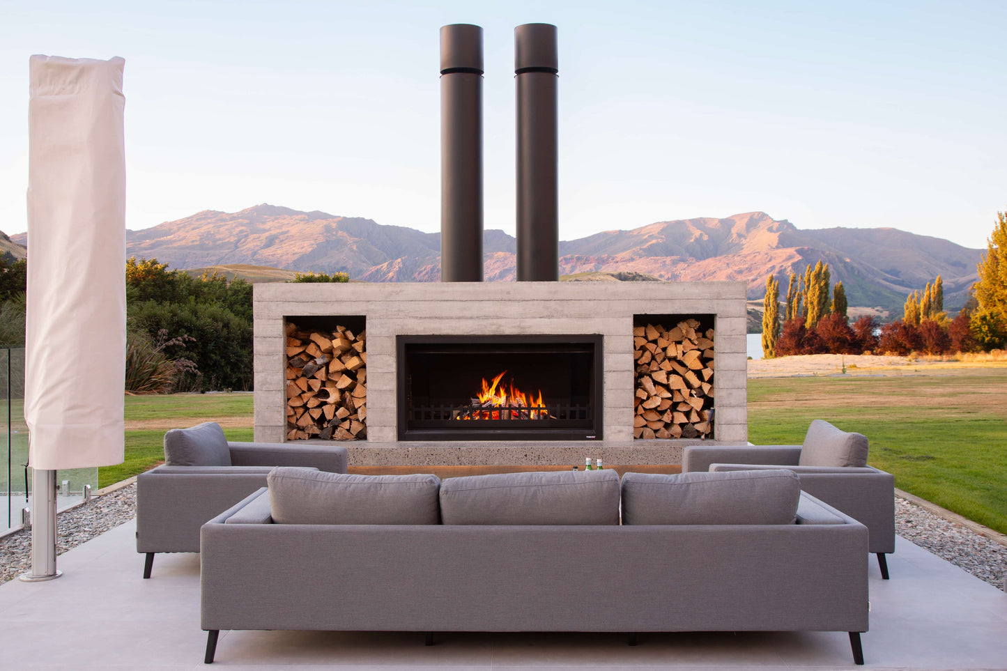 Trendz Outdoors Twin Peak Wood Fireplace