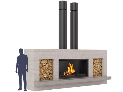 Trendz Outdoors Twin Peak Wood Fireplace