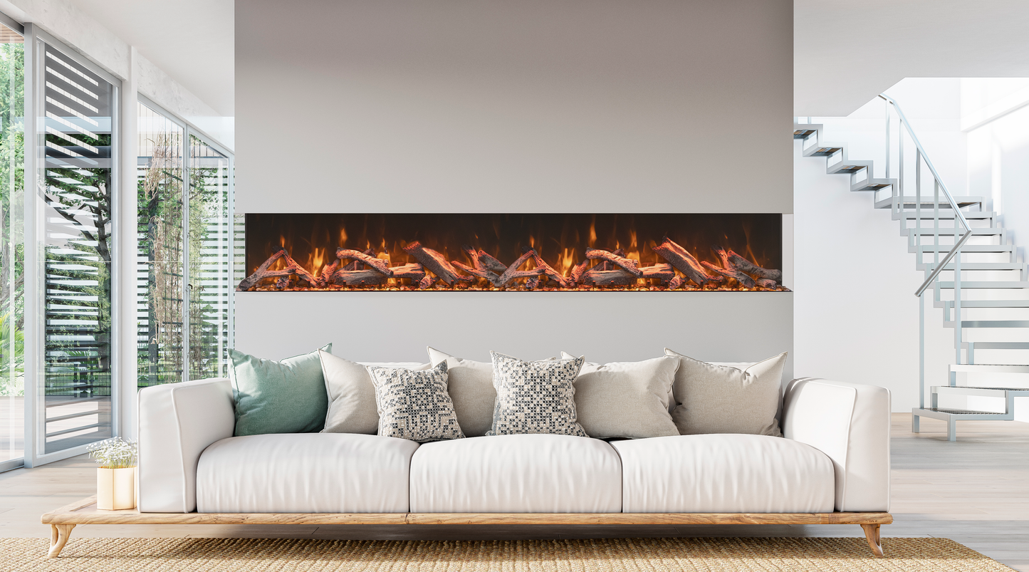 Amantii Tru View Bespoke 45" 3 Sided Indoor / Outdoor Electric Fireplace