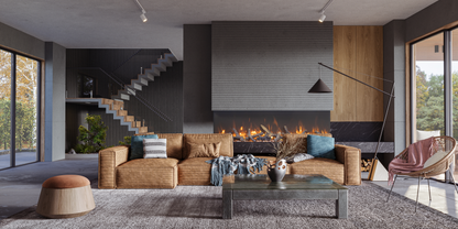 Amantii Tru View Bespoke 45" 3 Sided Indoor / Outdoor Electric Fireplace