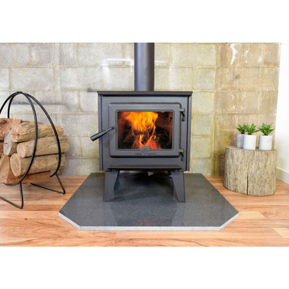 True North TN10 21" Black Vented Wood Burning Stove With Legs, EPA2020 Certified