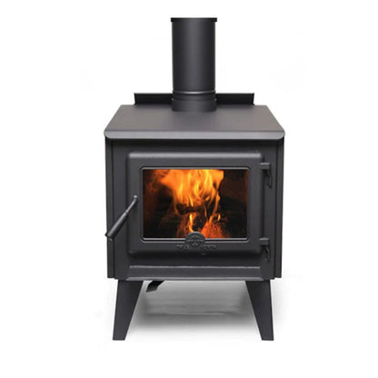 True North TN20 22" Metallic Black Vented Wood Burning Stove With Legs, EPA2020 Certified