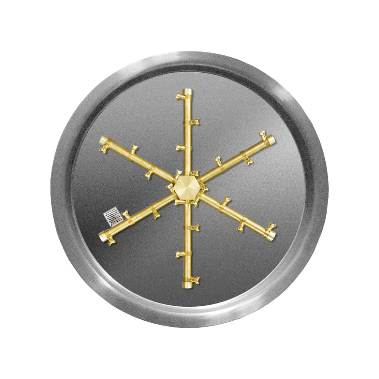 TrueFlame 19" Pro Series Round Drop-In Pan Natural Gas Fire Pit Burner Kit With TPSI Ignition System