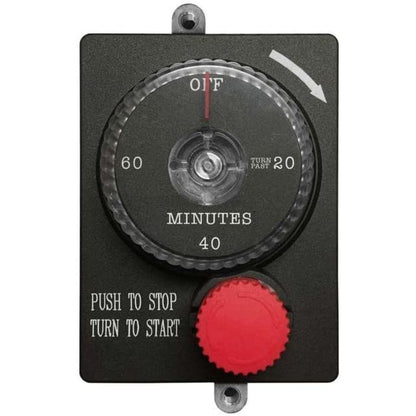 TrueFlame Mechanical Timer with Manual Emergency Shut-Off 1Hr. Countdown Timer