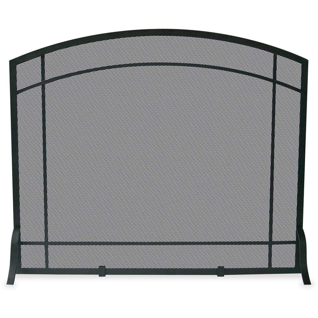 UniFlame 39" S-1029 Single Panel Black Wrought Iron Mission Screen