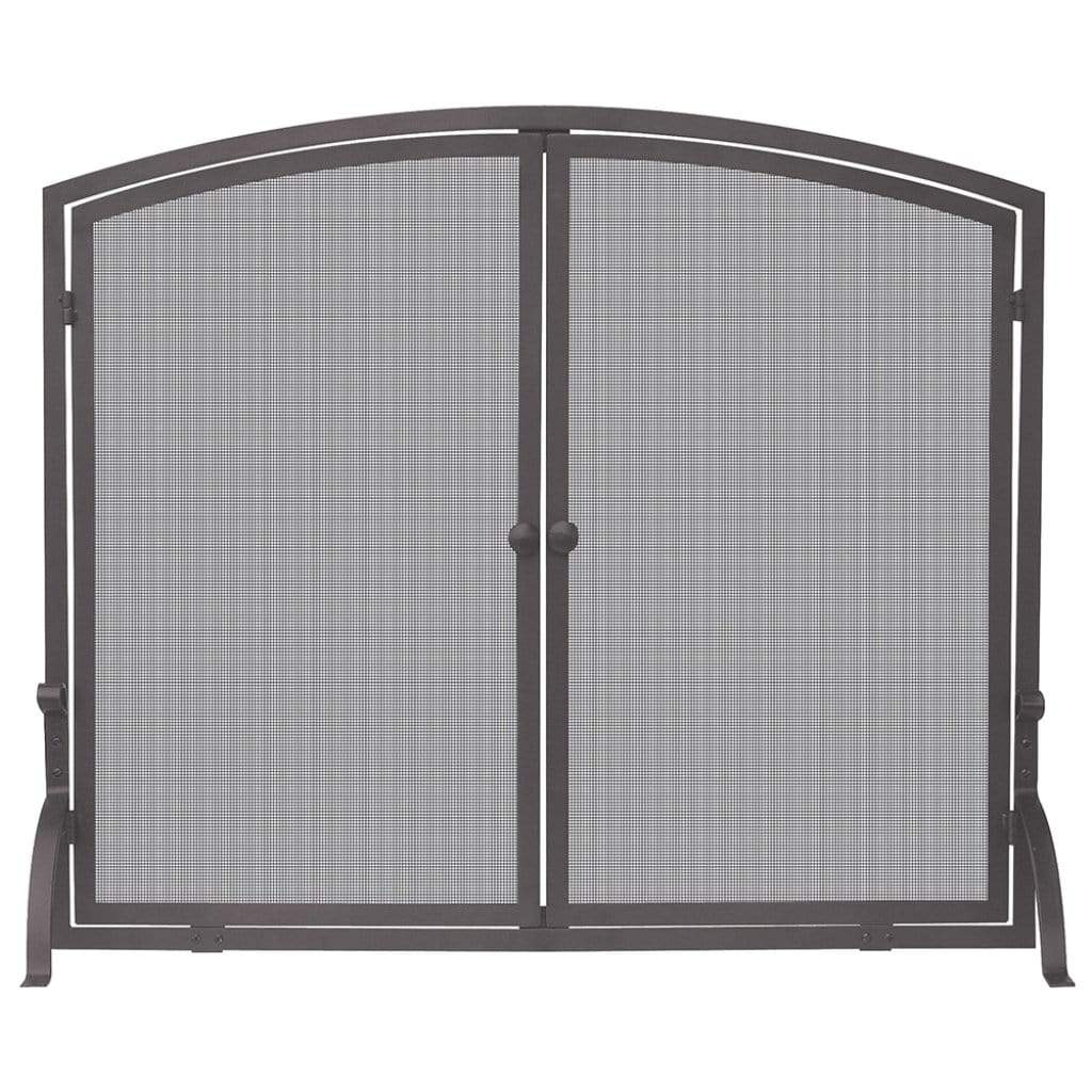 UniFlame 39" S-1632 Single Panel Bronze Screen w/ Doors