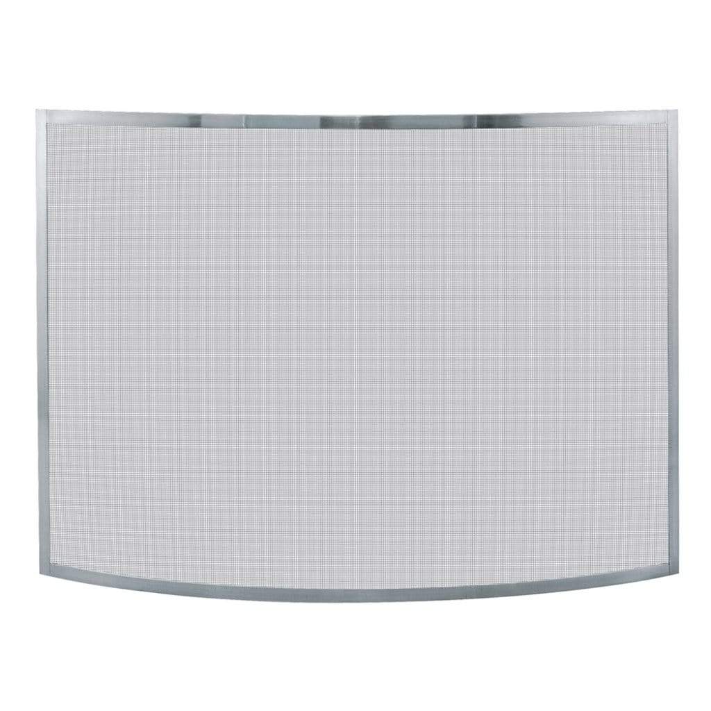 UniFlame 41" S-1613 Single Panel Curved Pewter Finish Screen