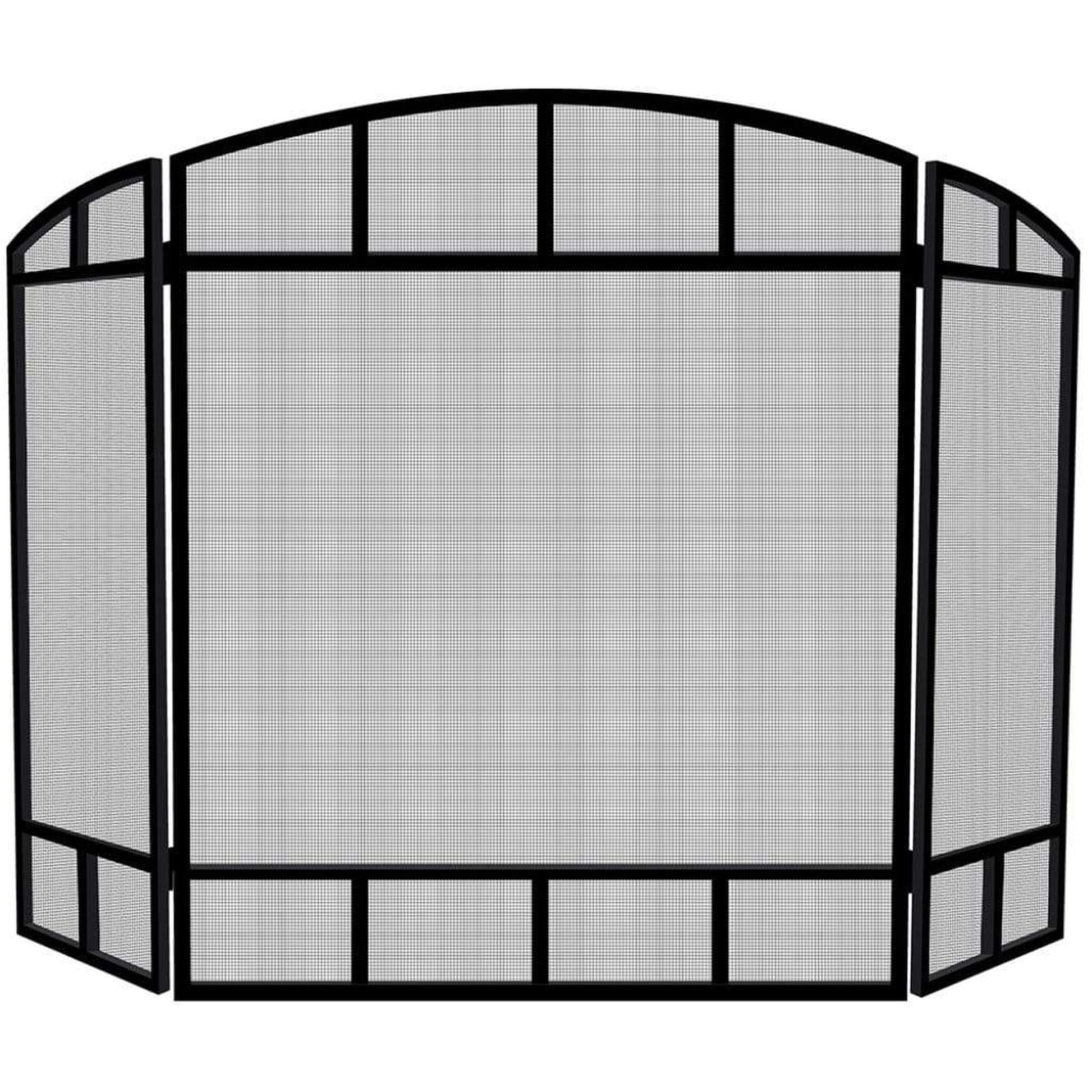 UniFlame 54" S-1734 3 Panel Black Mission Screen