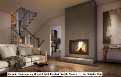 Valcourt Black Straight Narrow Overlap Trim Kit for Frontenac Decorative Wood Fireplace