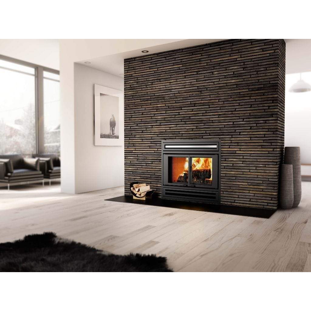Valcourt Manoir Clean Burning Decorative Wood Fireplace (including 4 Lengths of 8" X 36" Chimney)