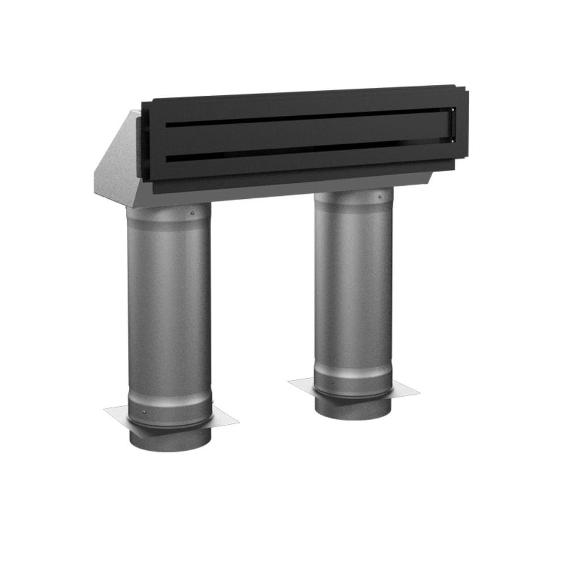 Valcourt Modern Gravity Kit With Adjustable Pipes for Mundo II Wood Fireplace