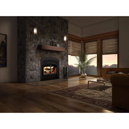 Valcourt Waterloo-Arched Faceplate Wood Fireplace (including 4 Lengths of 8" X 36" Chimney)
