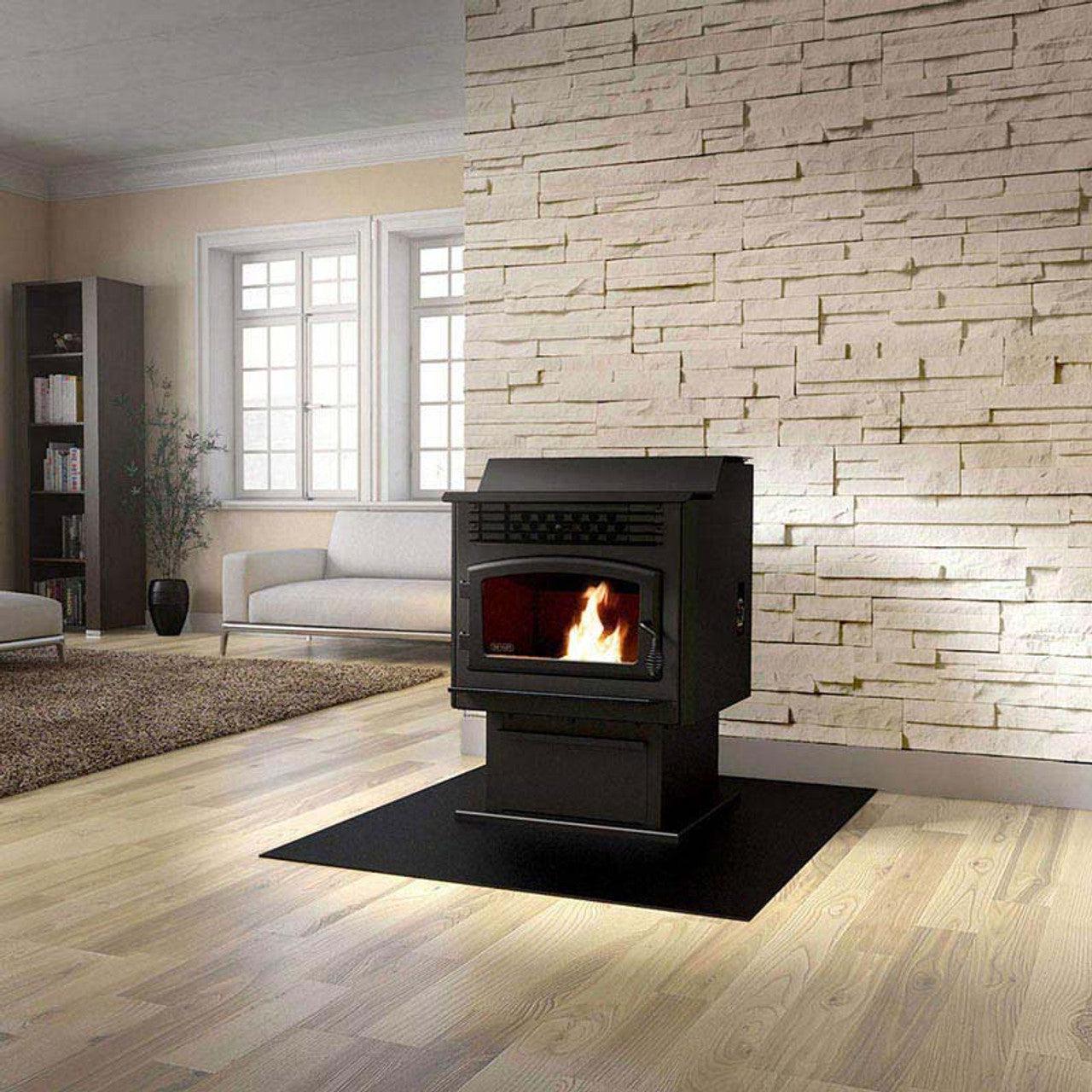 Ventis 25" Black Pellet Stove With Pedestal, EPA2020 Certified