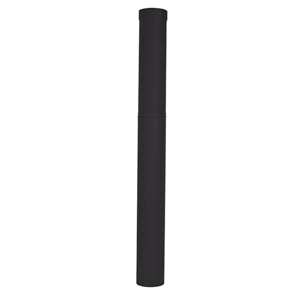 Ventis 6" Diameter Small/Large Telescoping Pipe (Single-Wall Black Stove Pipe)