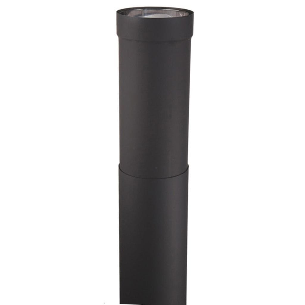 Ventis 6" Diameter Small/Medium/Large Telescoping Section (Double-Wall Black Stove Pipe)