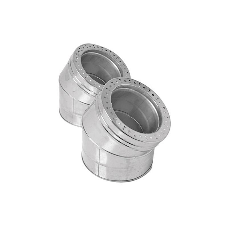 Ventis Class-A 6" 15-Degree Elbow Kit 304L Stainless Steel, All Fuel Chimney (VA-EL0615)