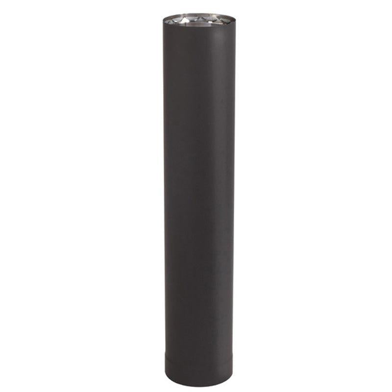 Ventis Double-Wall 8" x 6" Black 430 Inner/Satin Coat Steel Outer Stove Pipe (VDB0806)