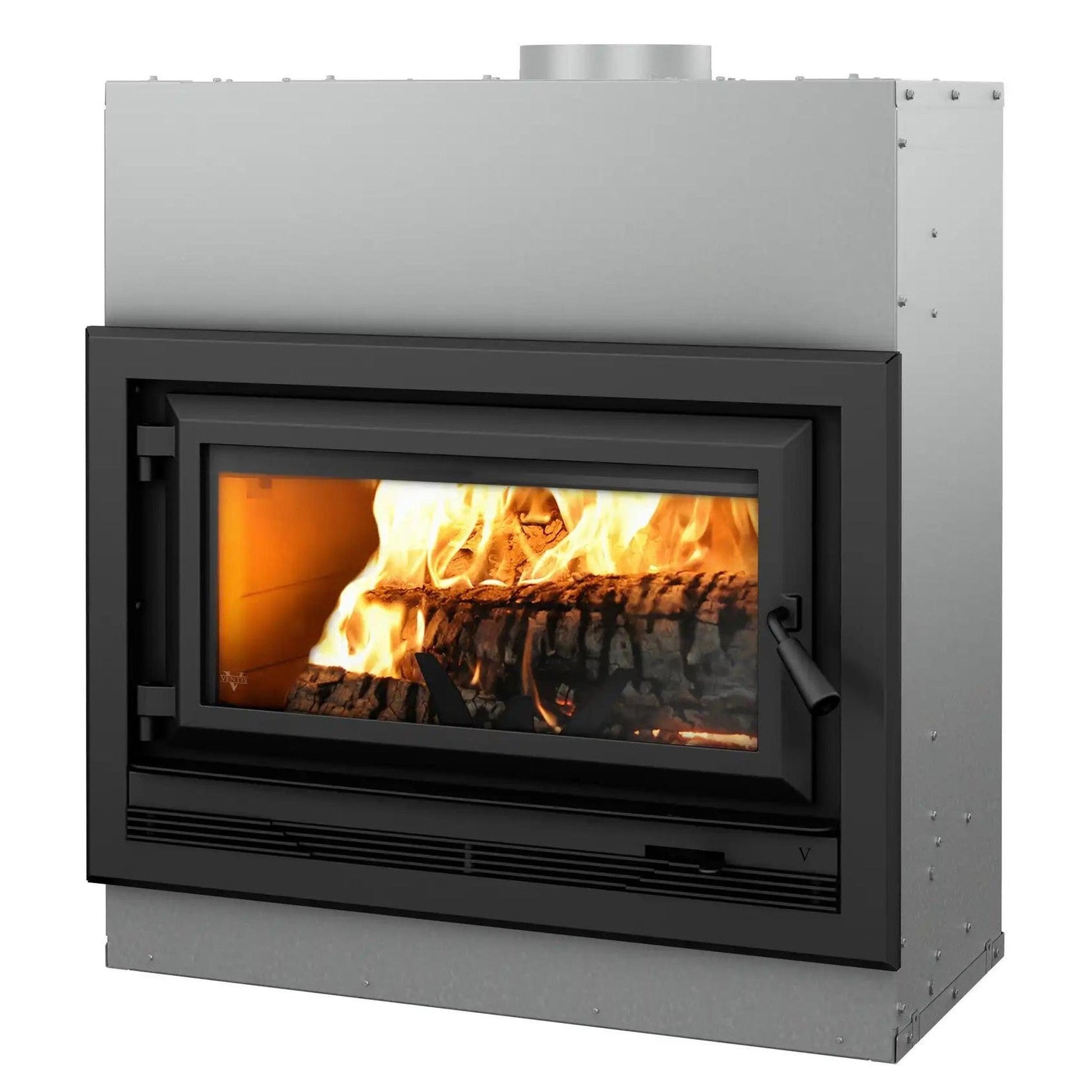 Ventis HE275CF 37" Black High-Efficiency Direct Vent Large Wood Burning Fireplace, EPA2020 Certified