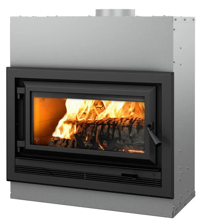 Ventis HE275CF 37" Large Size Black High-Efficiency Direct Vent Wood Burning Fireplace, EPA2020 Certified