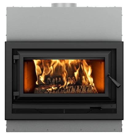 Ventis HE275CF 37" Large Size Black High-Efficiency Direct Vent Wood Burning Fireplace, EPA2020 Certified