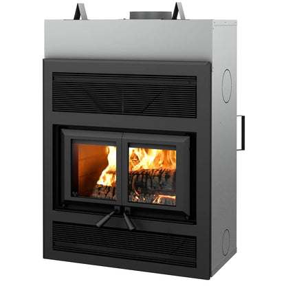 Ventis HE325 42" Black High-Efficiency Direct Vent Large Wood Burning Fireplace, EPA2020 Certified