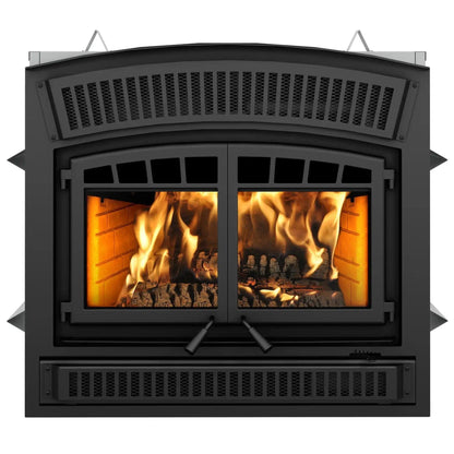 Ventis HE350 45" Black High-Efficiency Direct Vent Large Wood Burning Fireplace, EPA2020 Certified
