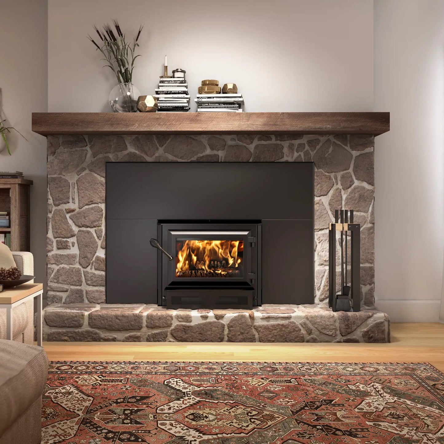 Ventis HEI170 27" Medium Size Black Direct Vent Wood Fireplace Insert, EPA2020 Certified