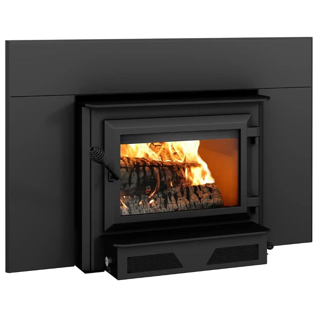 Ventis HEI240 28" Large Size Black Direct Vent Wood Fireplace Insert, EPA2020 Certified