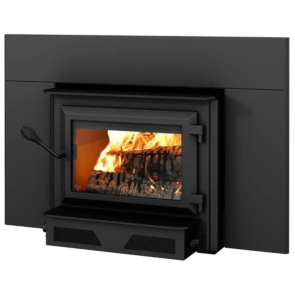 Ventis HEI240 28" Large Size Black Direct Vent Wood Fireplace Insert, EPA2020 Certified