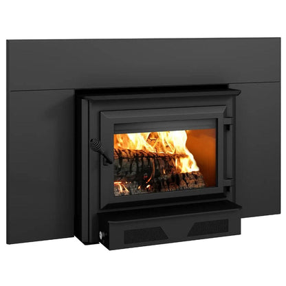 Ventis HEI350 30" Extra Large Size Black Direct Vent Wood Fireplace Insert, EPA2020 Certified