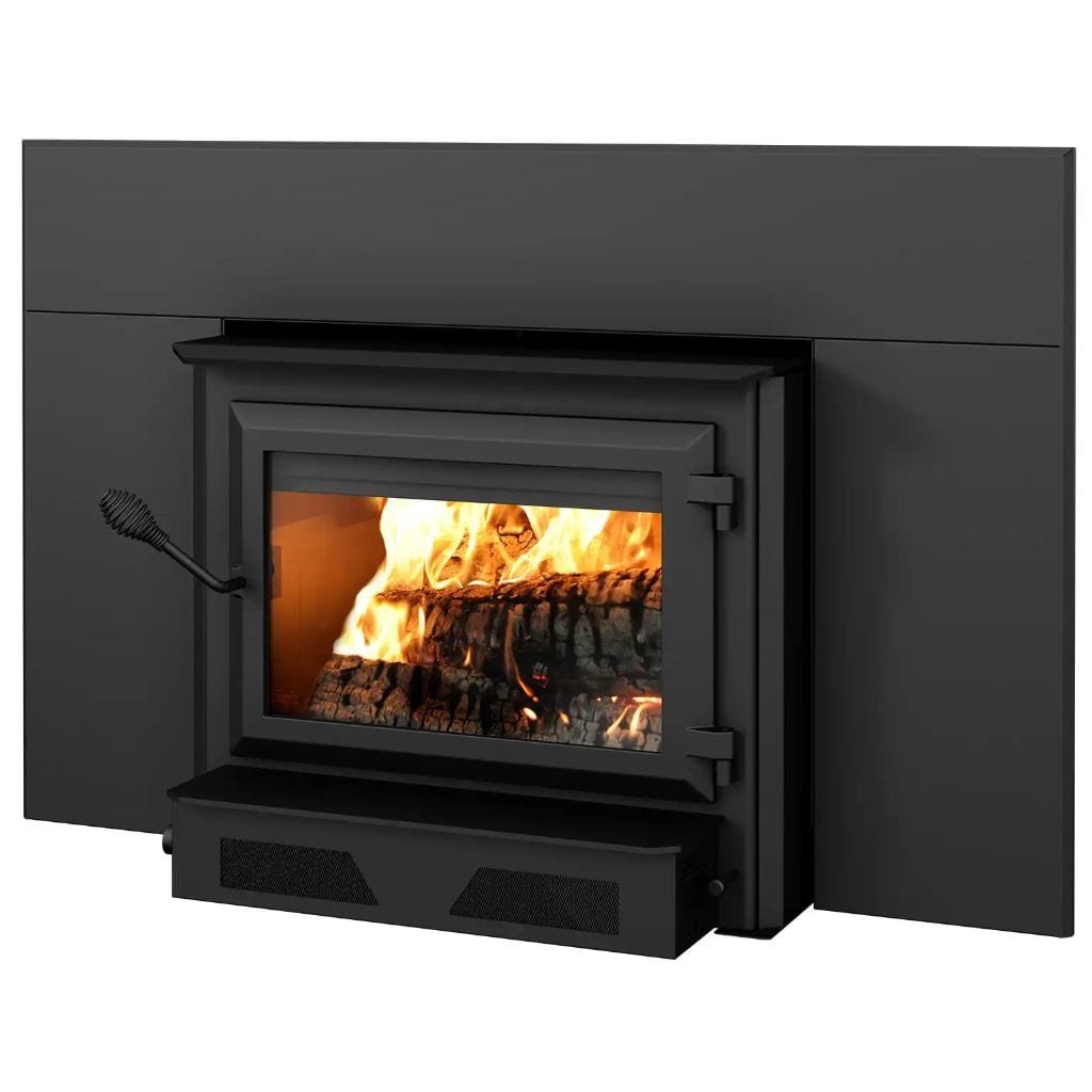 Ventis HEI350 30" Extra Large Size Black Direct Vent Wood Fireplace Insert, EPA2020 Certified