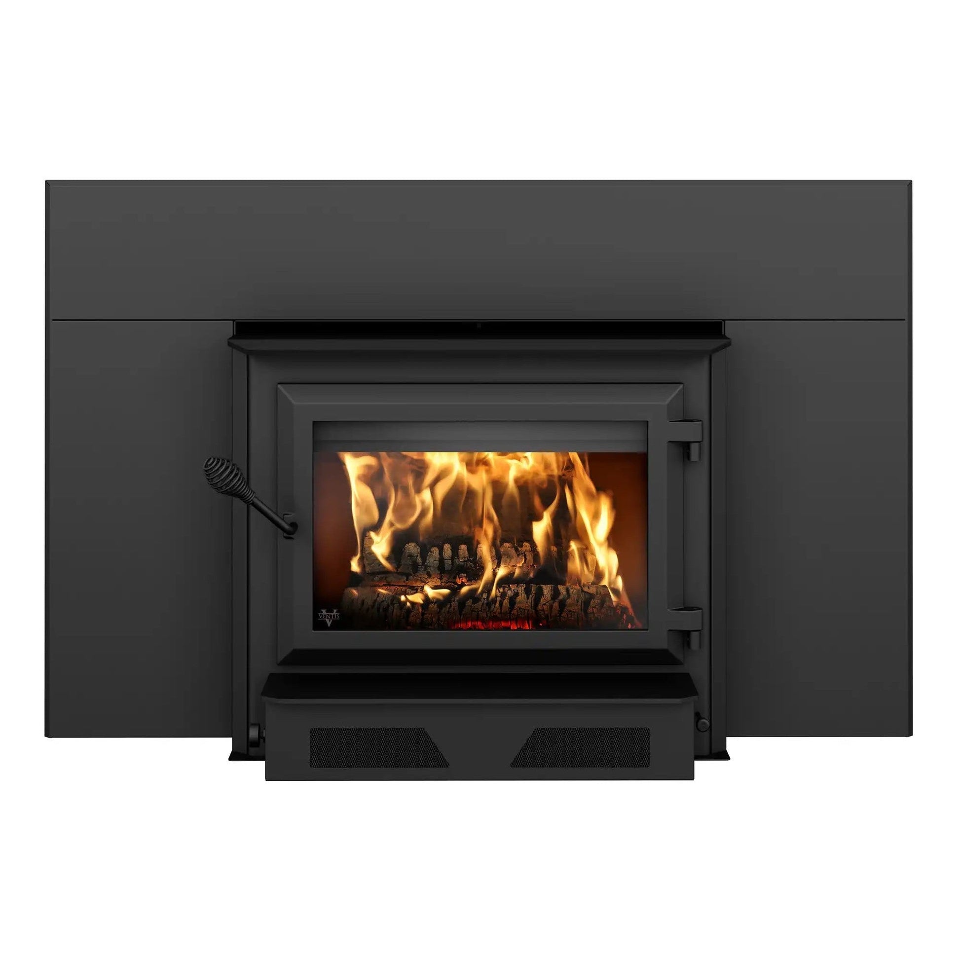 Ventis HEI350 30" Extra Large Size Black Direct Vent Wood Fireplace Insert, EPA2020 Certified