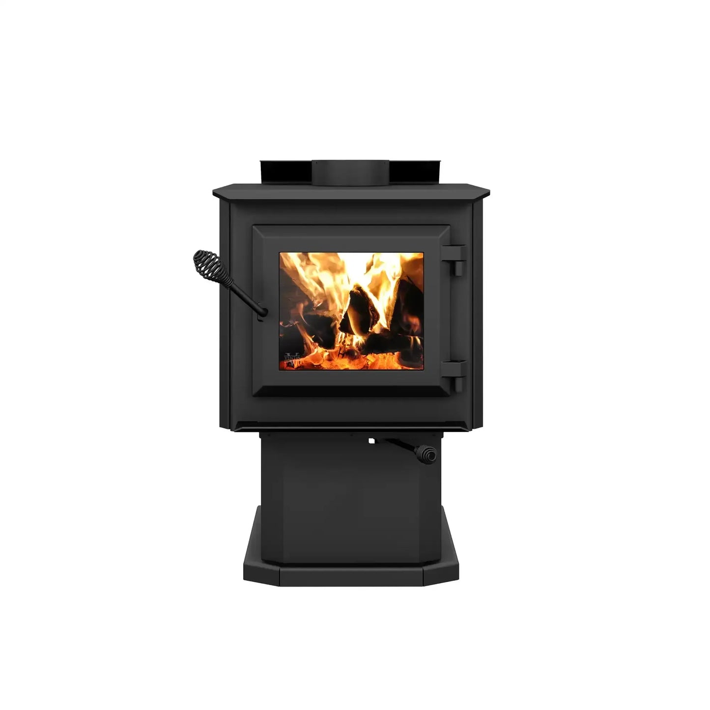 Ventis HES140 N 20" Black Wood Burning Small Stove With Pedestal, EPA2020 Certified