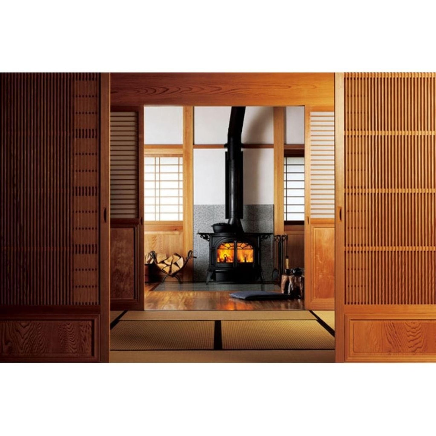 Vermont Castings Defiant 32" Twilight Enamel Wood Burning Stove With Traditional Doors