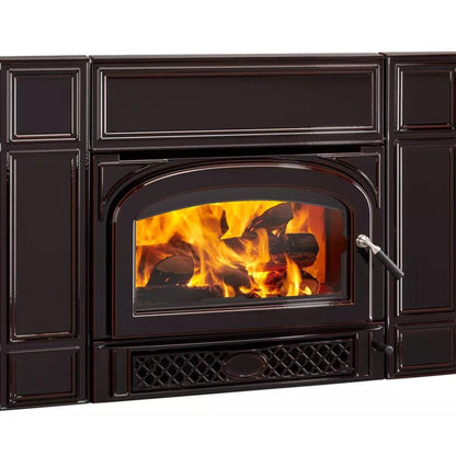 Vermont Castings Gifford 27" Majolica Brown Wood Burning Fireplace Insert